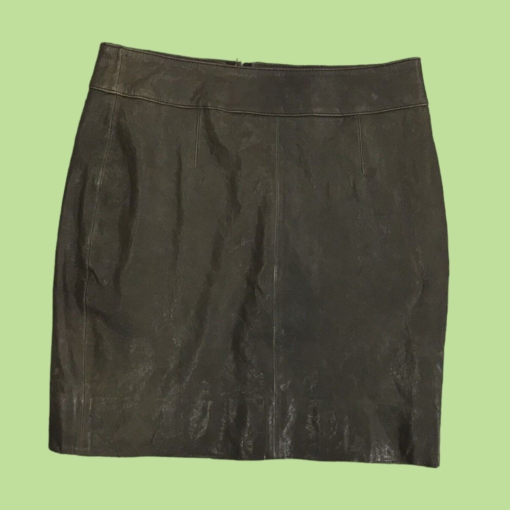 FOSSIL SKIRT 30 WOMEN'S leather mini y2k biker grunge minimalist punk